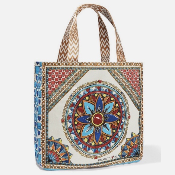 Brighton Believe In Love Market Shopper Summer Beach Canvas Tote Bag - Picture 1 of 12